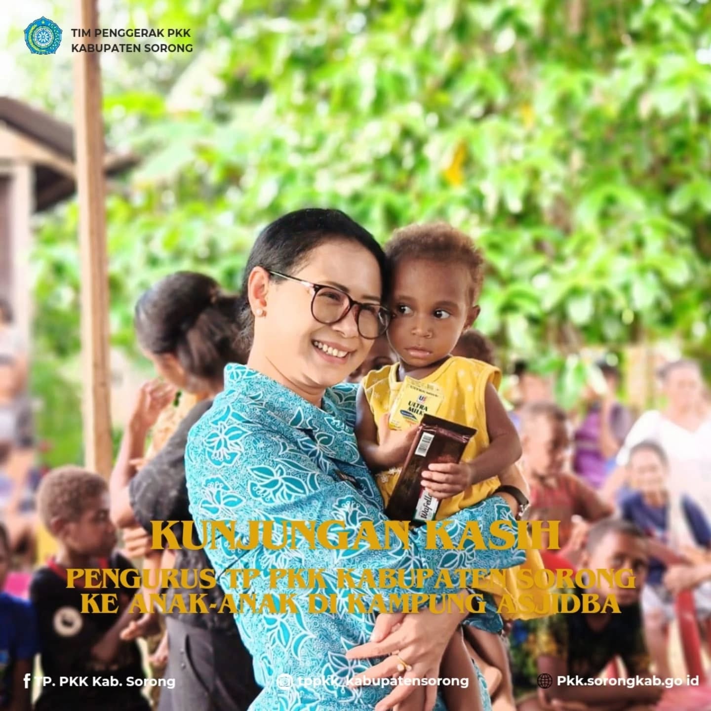 Kunjungan kasih pengurus TP PKK Kabupaten Sorong ke balita stunting di kampung Asjidba distrik Mayamuk