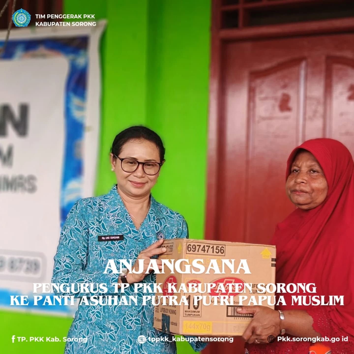Anjangsana ke panti asuhan putra Putri Papua Muslim di Kelurahan Malasom Distrik Aimas